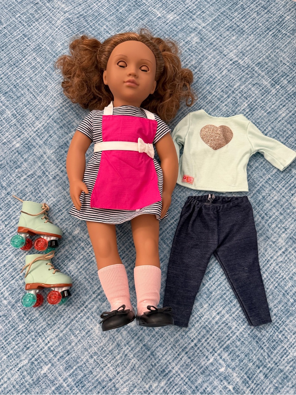 OUR GENERATION ISA POSABLE COOKING DOLL
